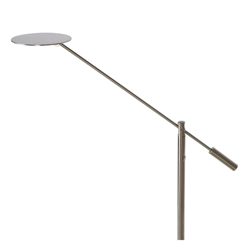 Lucide ANSELMO - Lampadaire / lampe de lecture - Ø 25 cm - LED Dim. - 1x9W 3000K - Chrome Dépoli - détail 2